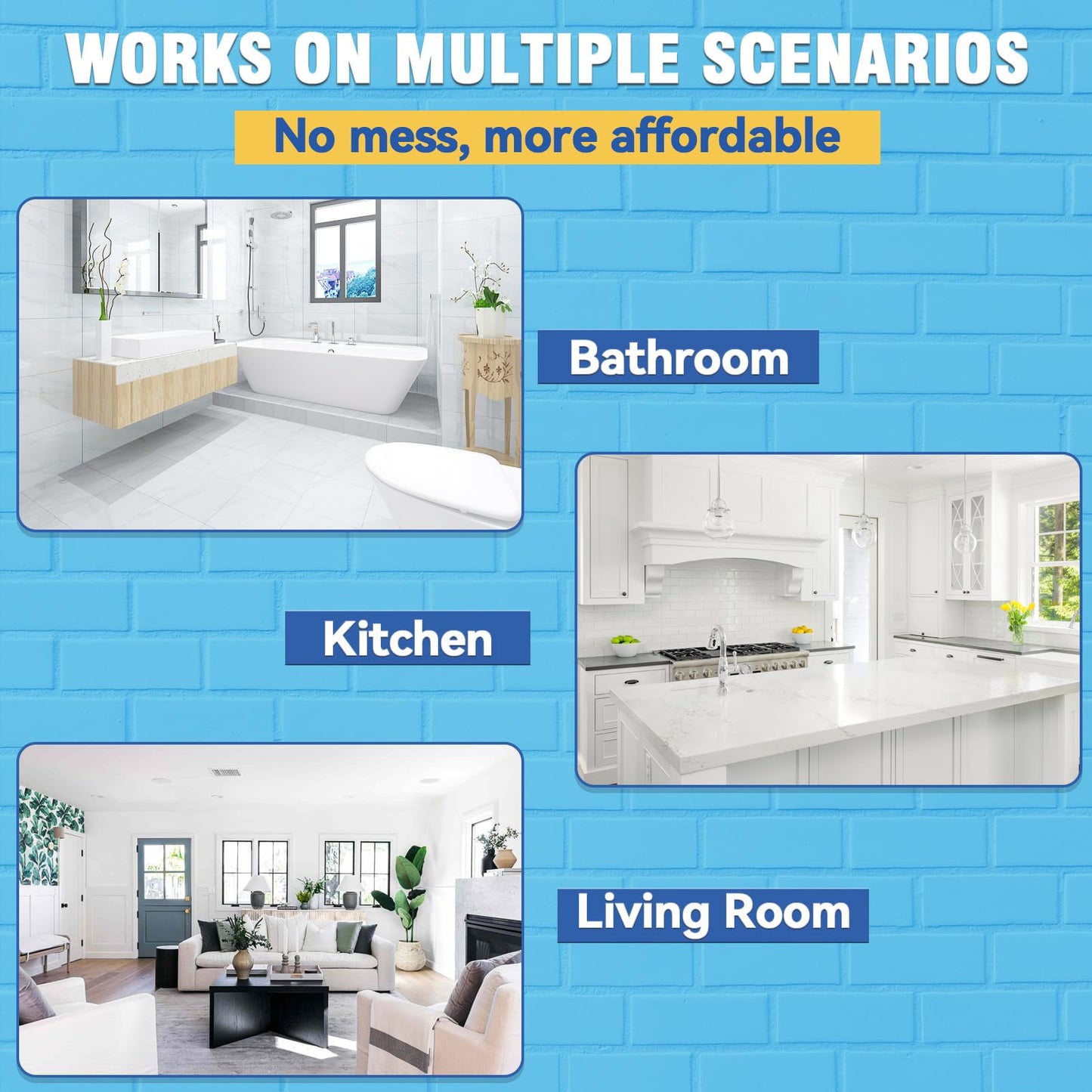 Tub and Tile Paint, White Touch Up Paint Pen for Bathtub, Repairs Countertops, Sinks, and Appliances, Porcelain Paint for Any Scratches Spots on Ceramic, Enamel, 1.5 fl Oz