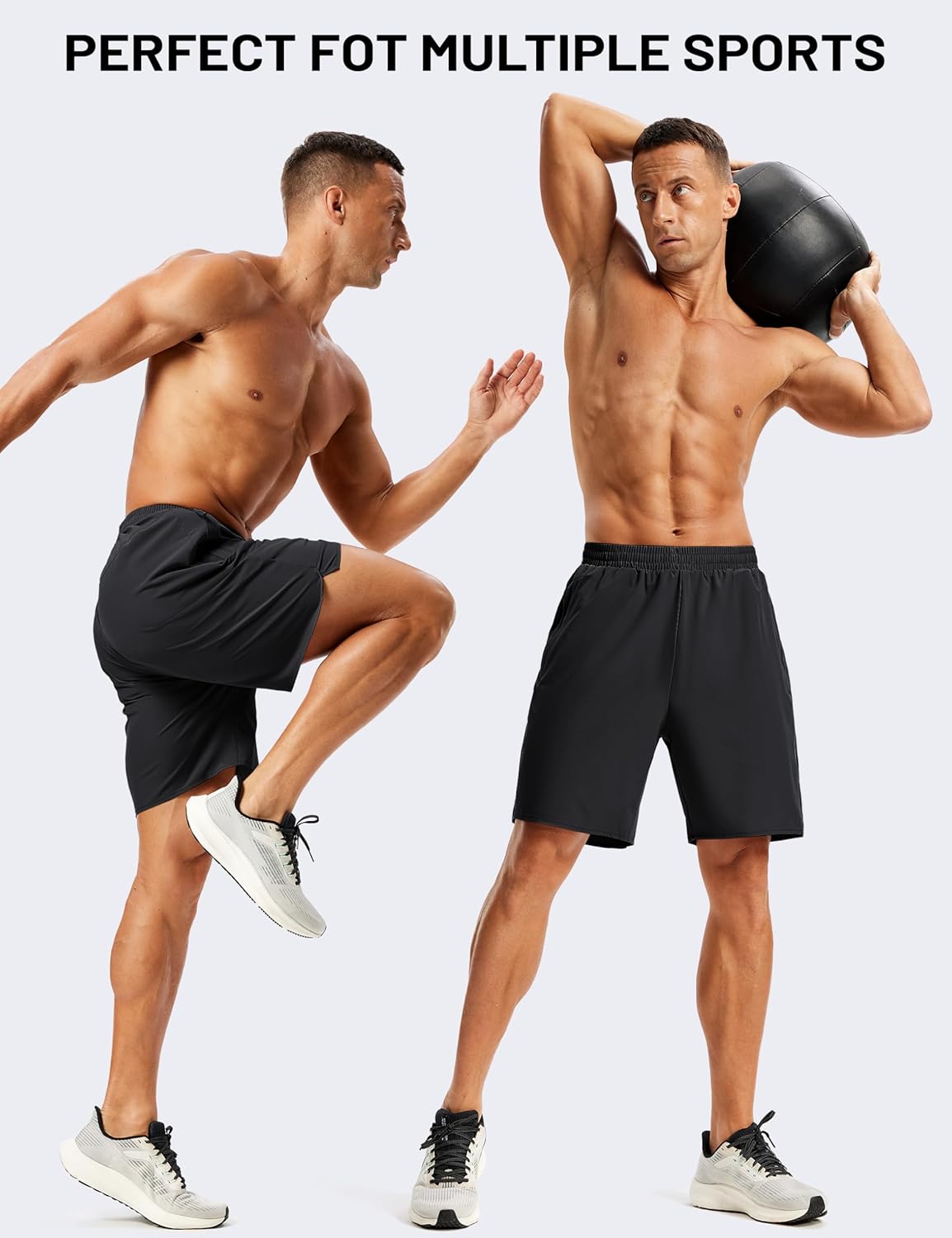 TACVASEN Men's Athletic Workout Shorts - Quick Dry 7" Gym Running Shorts with Zipper Pockets | Summer Casual Hiking