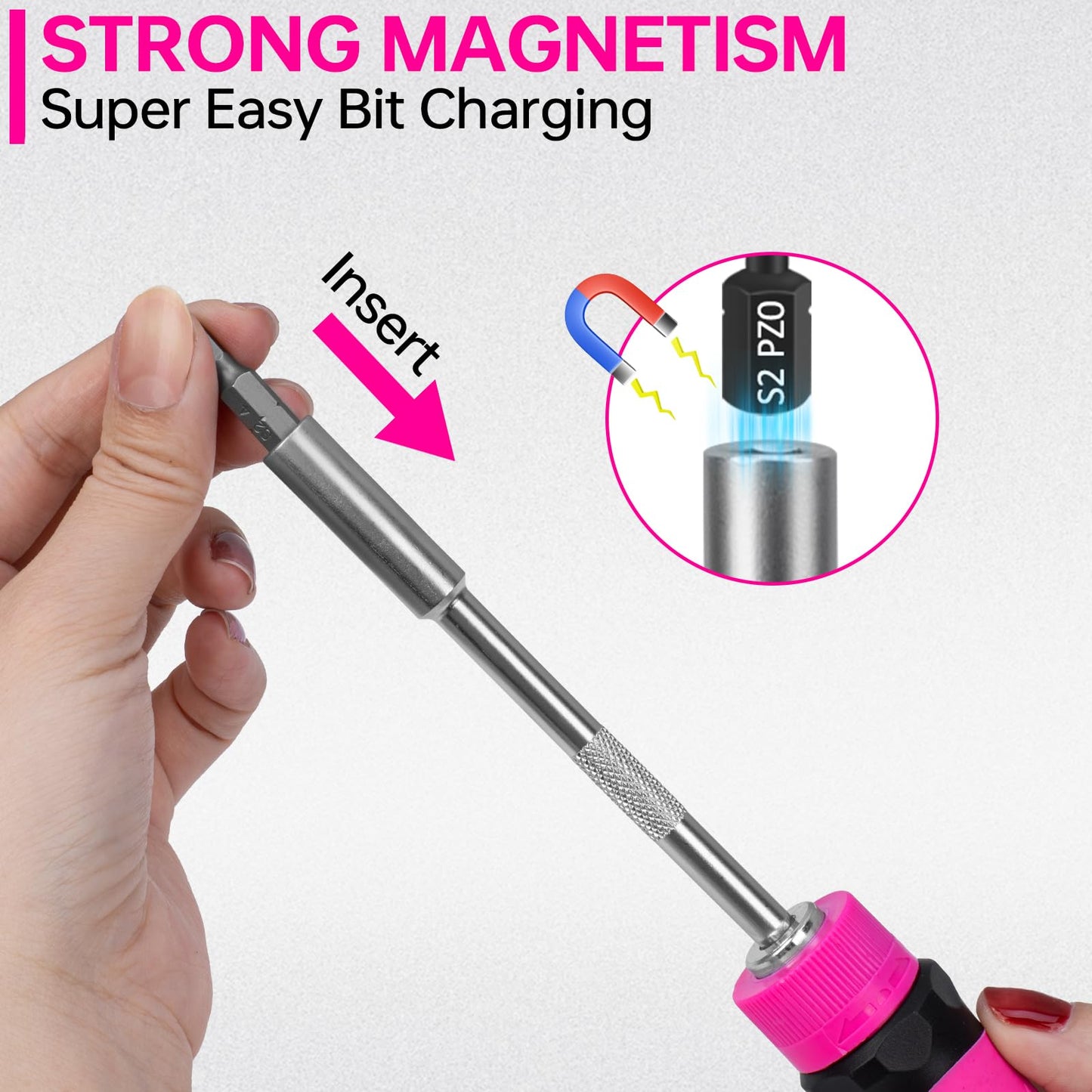 32-in-1 Ratcheting Screwdriver Set, 90&240mm Ergonomic Cushion Grip Handles, Includes Torx, Phillips, U-shape, Pozi, Slotted, Hex Bit Set for Women Men DIY Office & Home Repair, 32PCS Hand Tools Kit