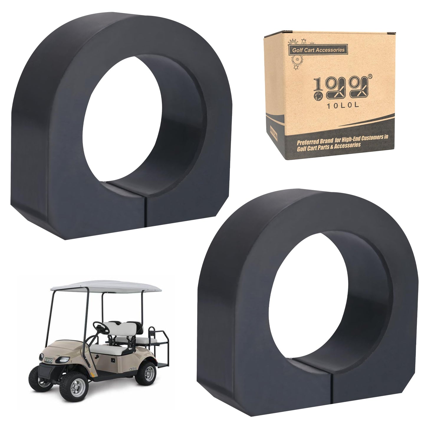 10L0L Golf Cart Rear Bushing Kit for EZGO TXT Medalist 1994-2008 Golf Cart - Durable Replacement Parts, OEM# 72117G01, 2-Pack