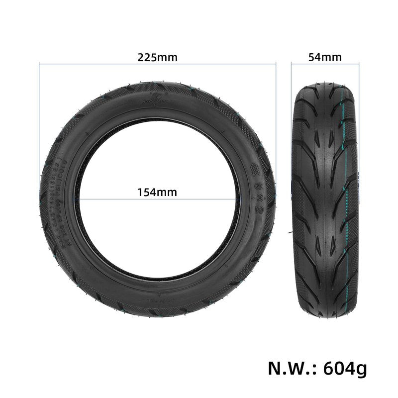 ZAITUO 9-inch 9x2 Rubber Self-sealing Self-healing 9" Tubeless Tire 9 x 2 Tyre Replace for KickScooter Electric Scooter Tyre Wheel Parts (1)
