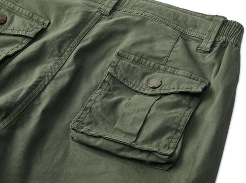 FOURSTEEDS Women's Cargo Capris - Mid Rise, Elastic Waist, Multi-Pocket Tactical Pants | Perfect for Hiking