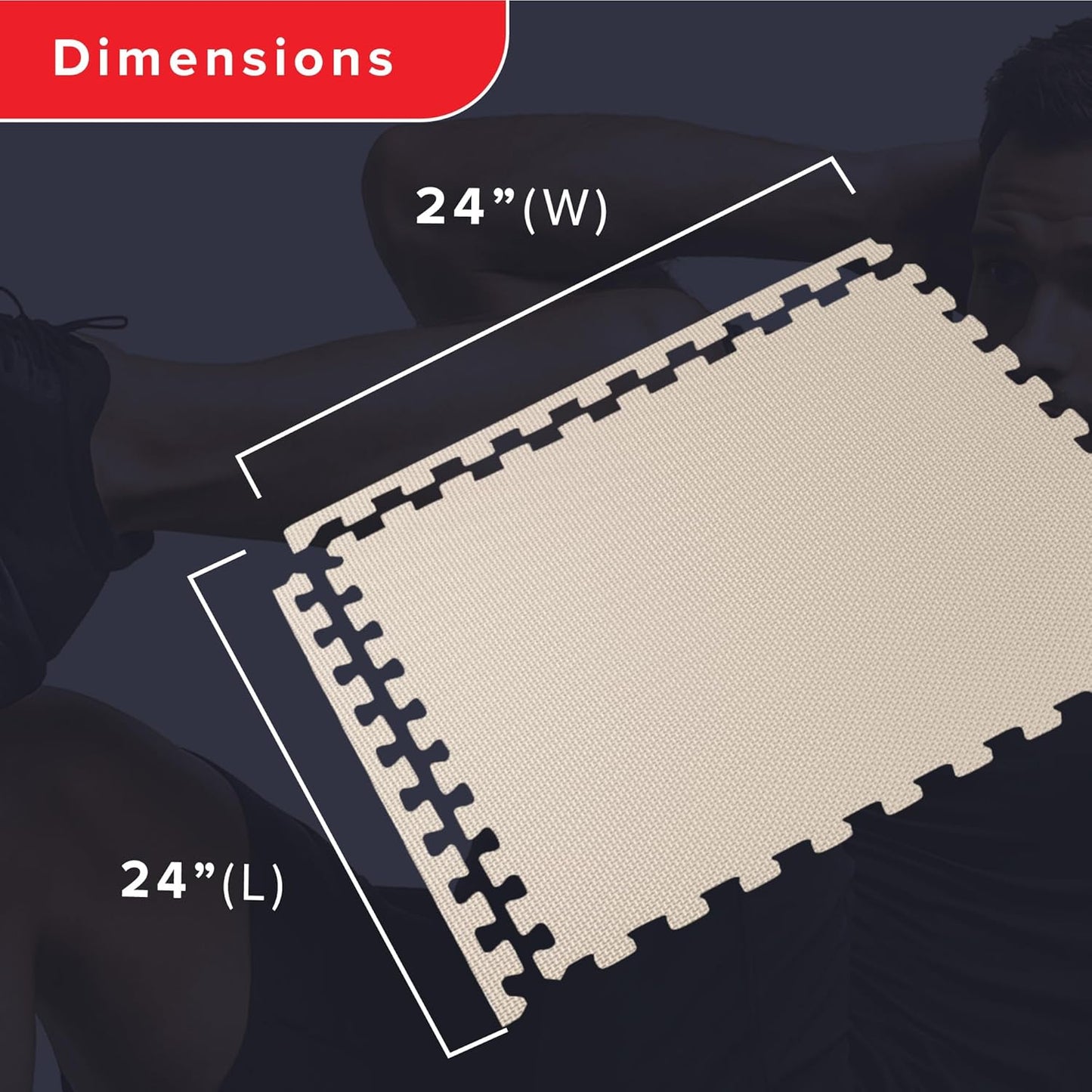 We Sell Mats | 3/8" Thick EVA Foam Exercise Floor Mat - Interlocking Anti-Fatigue Tiles for Home & Gym