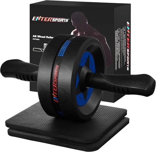 EnterSports Ab Roller Wheel - Core Strength Training Equipment with 2 Knee Pads for Home Gym