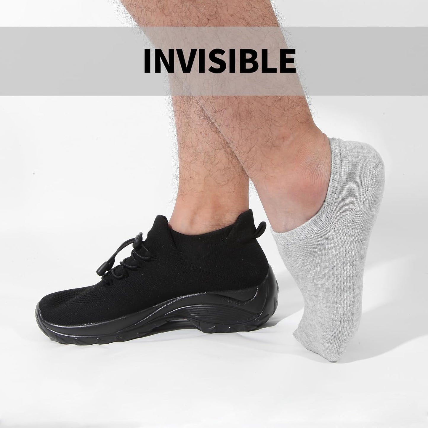 Nroktia Non-Slip No Show Socks - 6/10 Pairs of Low Cut Invisible Ankle Socks for Men & Women