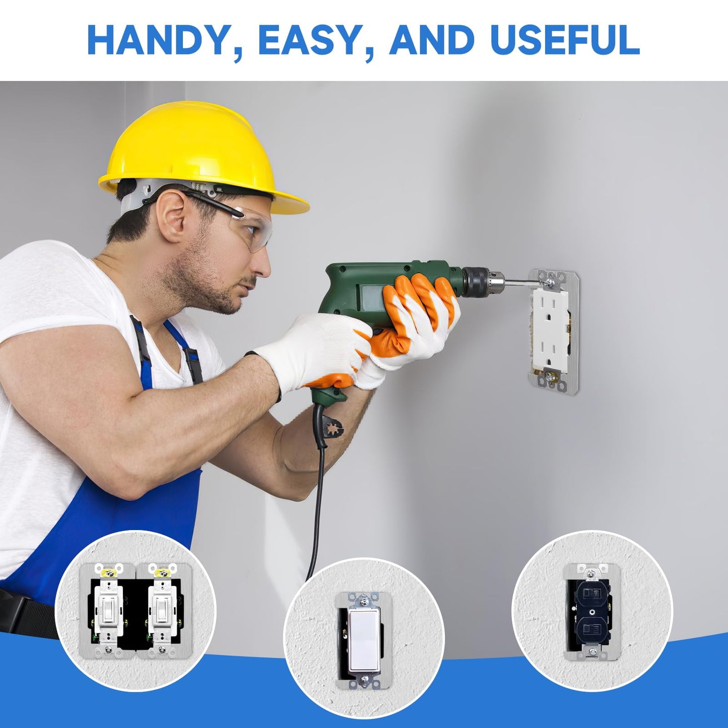 20 Pcs Wall Plate Spacer,Spacers for Electrical Outlets, Metal Flush Fit Device Leveling Plates for Electrical Outlet Repair, Fix Loose Outlets and Electrical Boxes