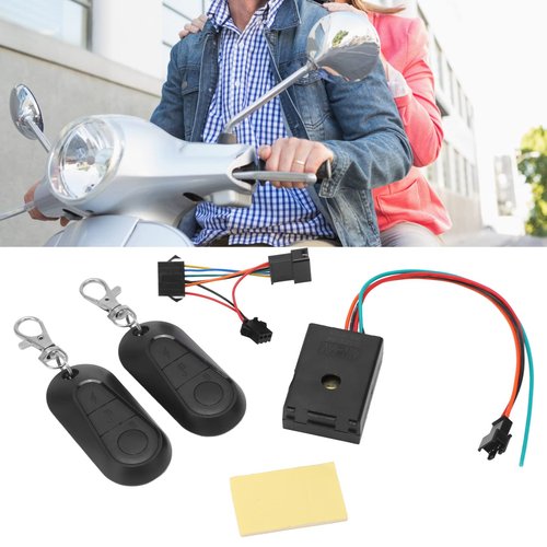 Electric Scooter Anti Theft Device, Remote Control 36‑72V Metal Universal Multifunction ElectricAlarm System for Electric