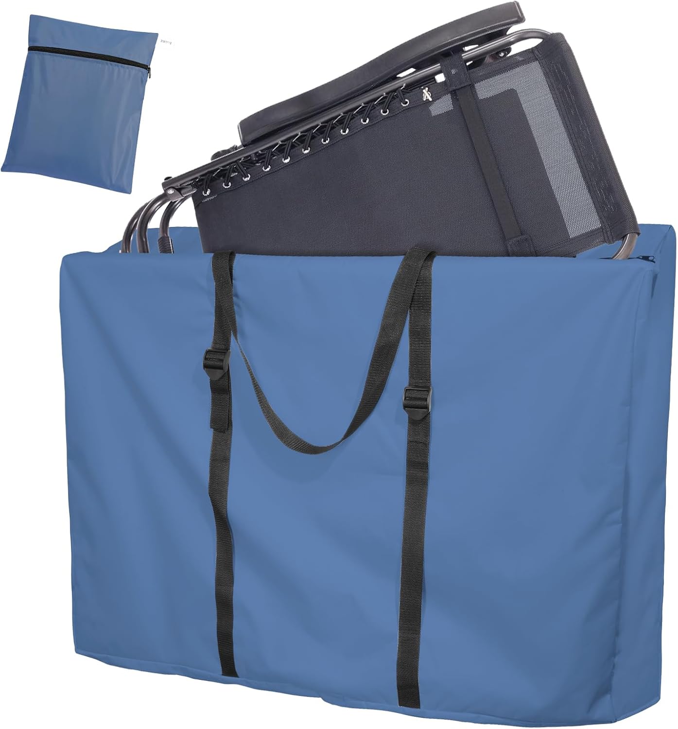 Waterproof Folding Chair Storage Bag by [Brand Name] - Durable 600D Material | Portable Carrying Bag for Zero Gravity & Beach Chairs, 43” L x 11” W x 29” H (Blue)