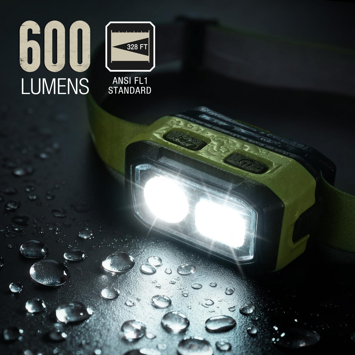 Mossy Oak 600 Lumens LED Headlamp, Dual Power Source, Motion Sensor Head Lamp with Magnetic Base, Stepless Dimming, Memory Mode for Camping, Hiking, Work, Repair, Mechanic