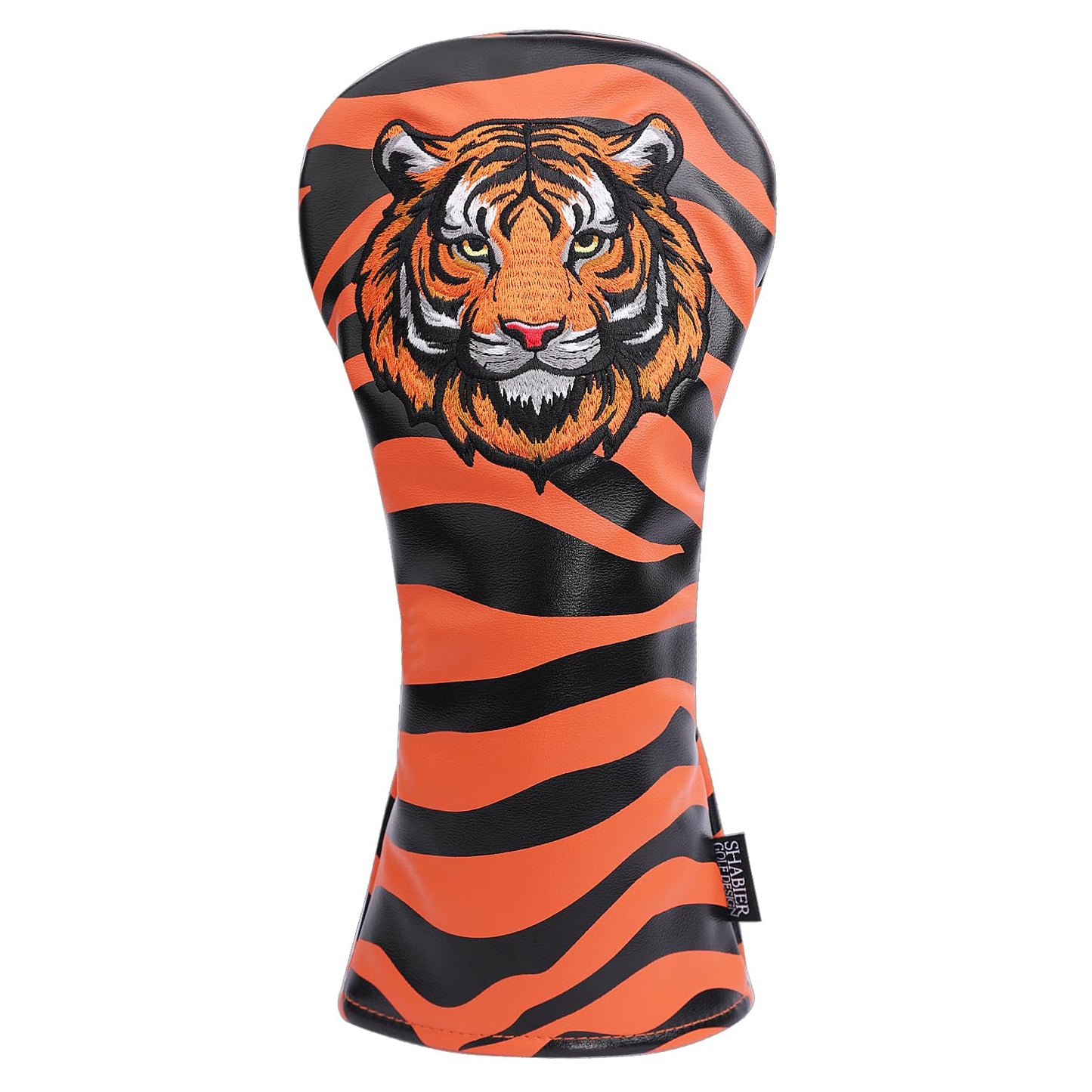 SHABIER Orange Golf Driver Headcover with Tiger Design for Golf Driver Club