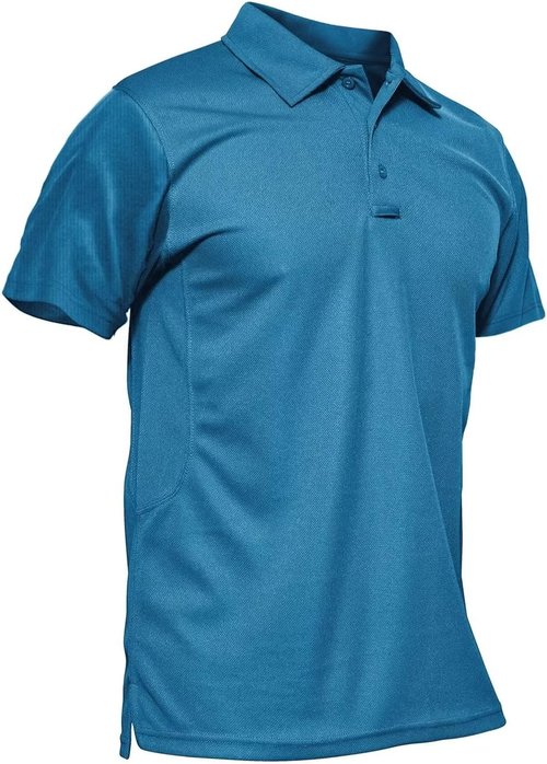 MAGCOMSEN Men's Quick Dry Polo Shirt - Performance Short Sleeve Tactical Golf Jersey
