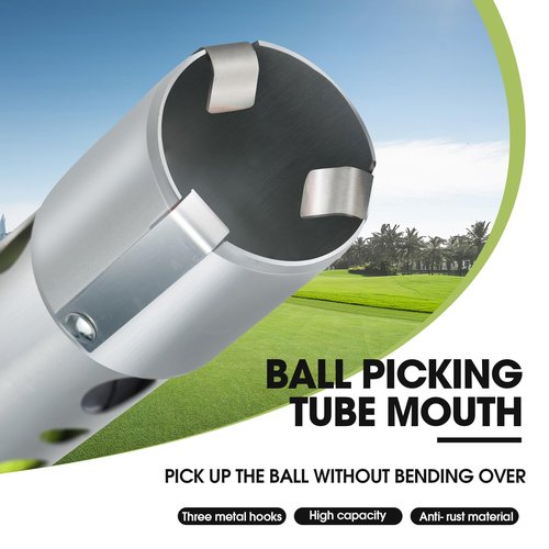 Golf Ball Shag Tube Professional Golf Ball Picker Upper Aluminum Golf Ball Retriever Collector Practice Pick-up Sucker Tool