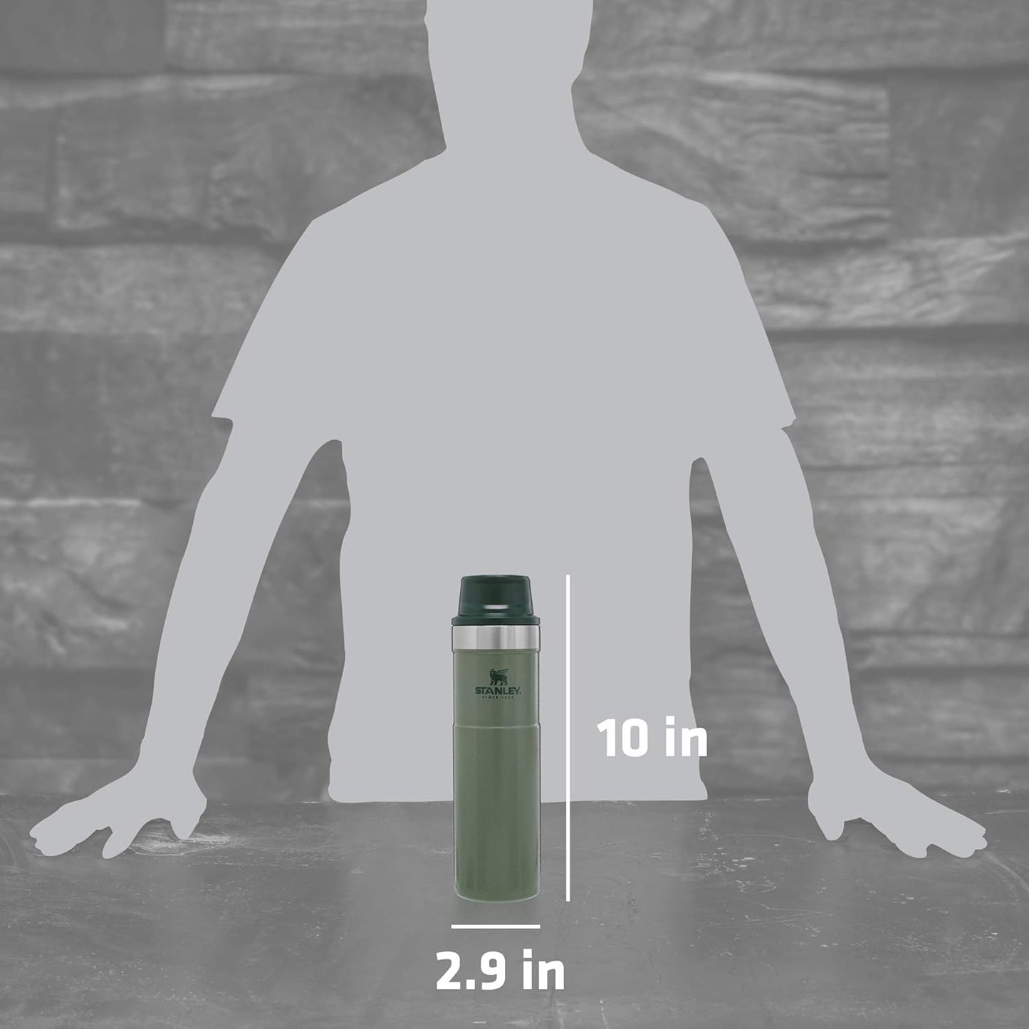 STANLEY Classic Travel Mug - 16 OZ | Trigger-Action Design for Easy One-Handed Use