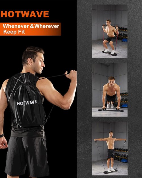HOTWAVE Push Up Board - Portable 20-in-1 Fitness Equipment for Home Gym | Strength Training for All