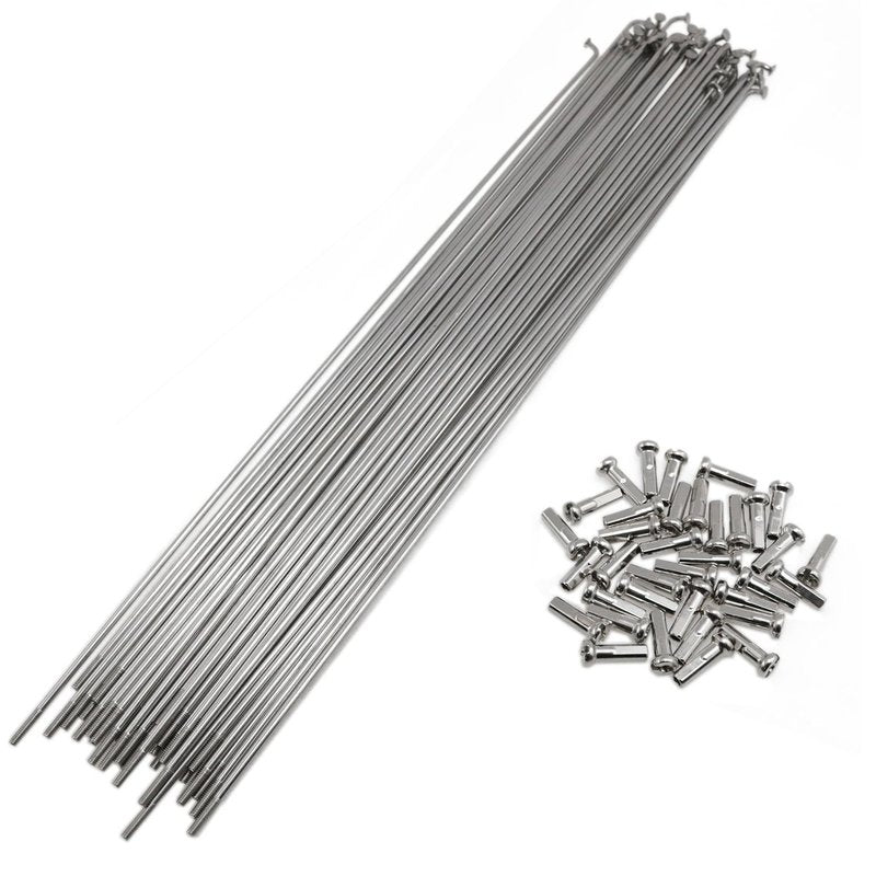 Meuey Lyot Stainless Steel Spokes 260mm/10.2 Inch Bicycle Spoke 14G MTB Bike Spokes Mountain/Road Bikes with 14mm Spoke Caps 36PCS