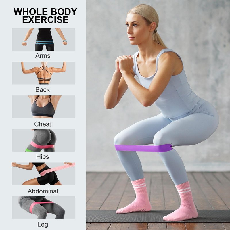 floconssy Pilates Gift Set Ball Resistance Bands Pilate Socks, Loop Exercise Bands 5 Levels, Small Pilates Ball 9 Inch, Non Slip Socks Grips Yoga Kit for Home Workouts Pink