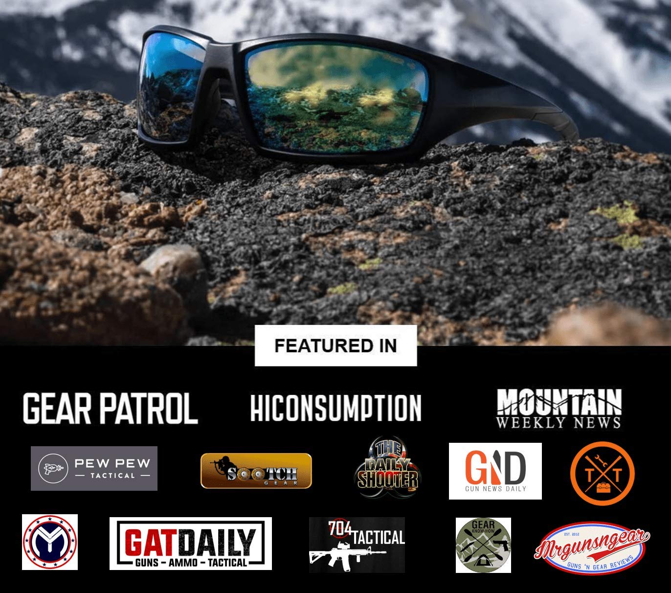 STNGR Ridge Unbreakable Sport Sunglasses for Men - Polarized Shatterproof Ballistic Rated Lenses with 100% UV Protection and Flexible Indestructible Frame (Blue Mirror)