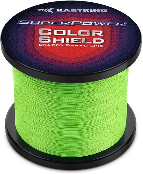 KastKing Superpower ColorShield Braided Fishing Line - Colorfast, Smooth & Strong | 100% UHMWPE Fiber, High Abrasion Resistance