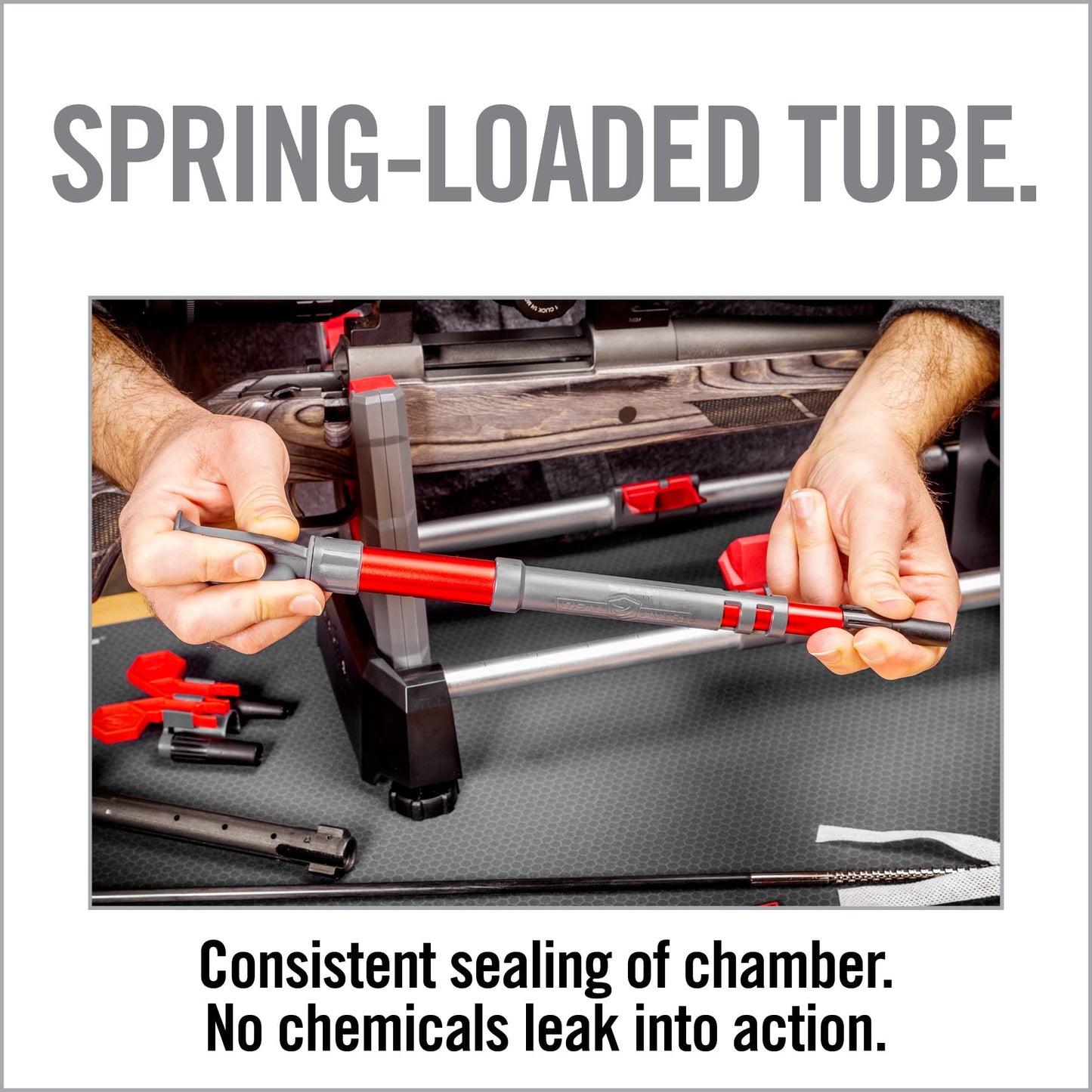 Real Avid Smart-Fit Bore Guide with 3 Interchangeable Tips for Cleaning Rod Alignment and Gun Cleaning - Spring-Loaded Precision Bore Cleaning Tool