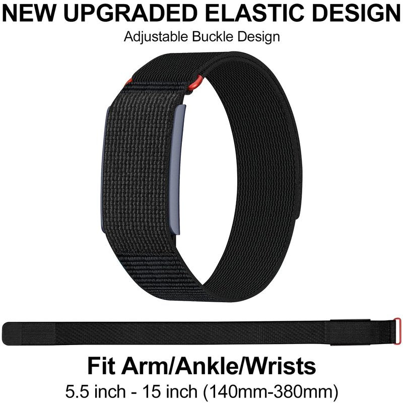 Oanux Sport Nylon Ankle/Arm/Wrist Band Compatible with Amazfit Helio，Hook & Loop Nylon with Cover Design Strap for Women Men