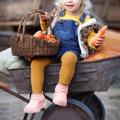 LeIsfIt Toddler Winter Boots - Cozy Fleece Indoor/Outdoor Shoes for Boys & Girls, Warm & Wide Fit