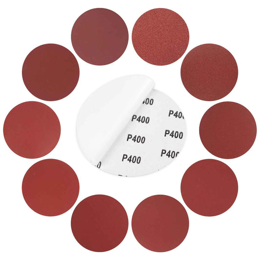 Tongbay 100 PCS 6-Inch PSA Sanding Discs, Self-Adhesive Sandpaper, 10 Grits (60-2000), Premium Aluminum Oxide, Sticky Back Sanding Discs for DA and Random Orbital Sanders, Woodworking, Metal