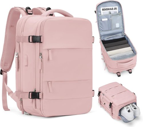 Coofay Expandable Travel Backpack - Airline Approved Waterproof Carry-On Bag for Men & Women