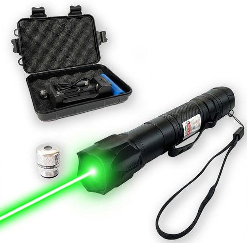 Green Presentation Pointer - Adjustable Focus Handheld Pointer for Teaching & Meetings | Durable Aluminum Alloy
