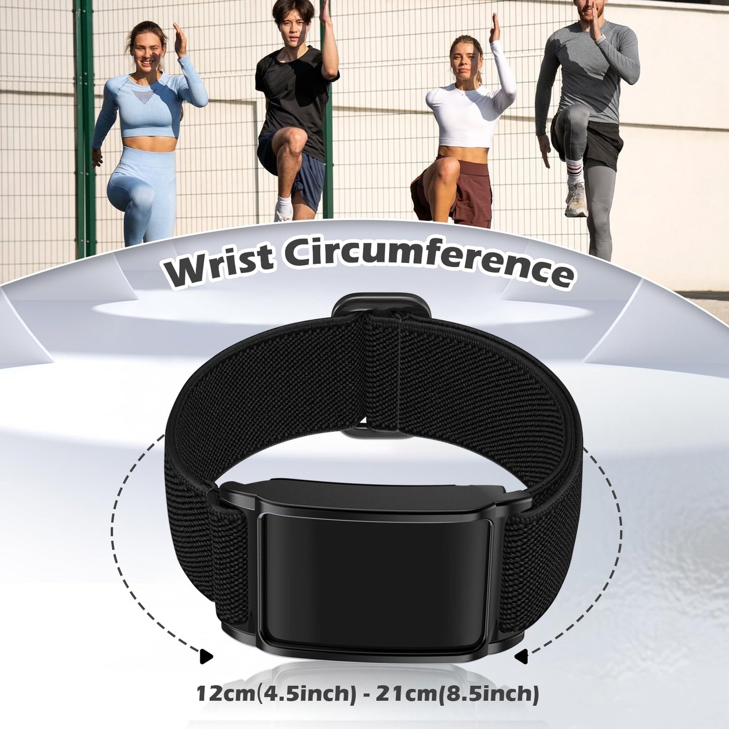 Anpzband Nylon-Strap Compatible-With Whoop-4.0 Band - Adjustable- Breathable Replaceable Wristband, Stretchy Sports Bands for Men Women, 24cm Wristband for Hiking/Running/Outdoor