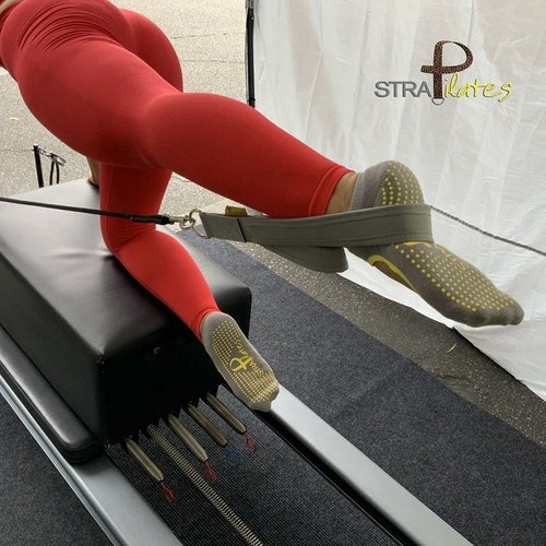 Strapilates Double Loop Fitness Pilates Straps for Reformer, Cadillac, and Other Fitness Equipment, One Pair, Grey