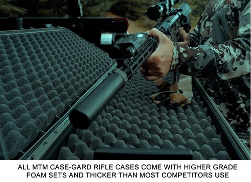 MTM TRC39 Tactical Rifle Crate with Wheels 39” Single Scope Hard Rifle Gun Carrying Case, Lockable All Weather Shooting Gear Storage Box ideal for Range or Field, Made in USA, Dark Earth