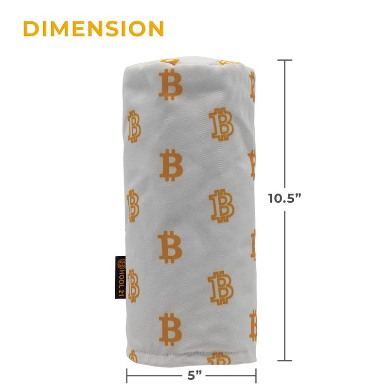 Golf Club Driver Headcover- Premium Bitcoin Barrel Style Golf Driver Head Covers- Durable Club Cover Fits Most Drivers- Protective Golf Head Cover for up to 460 cc Driver Woods