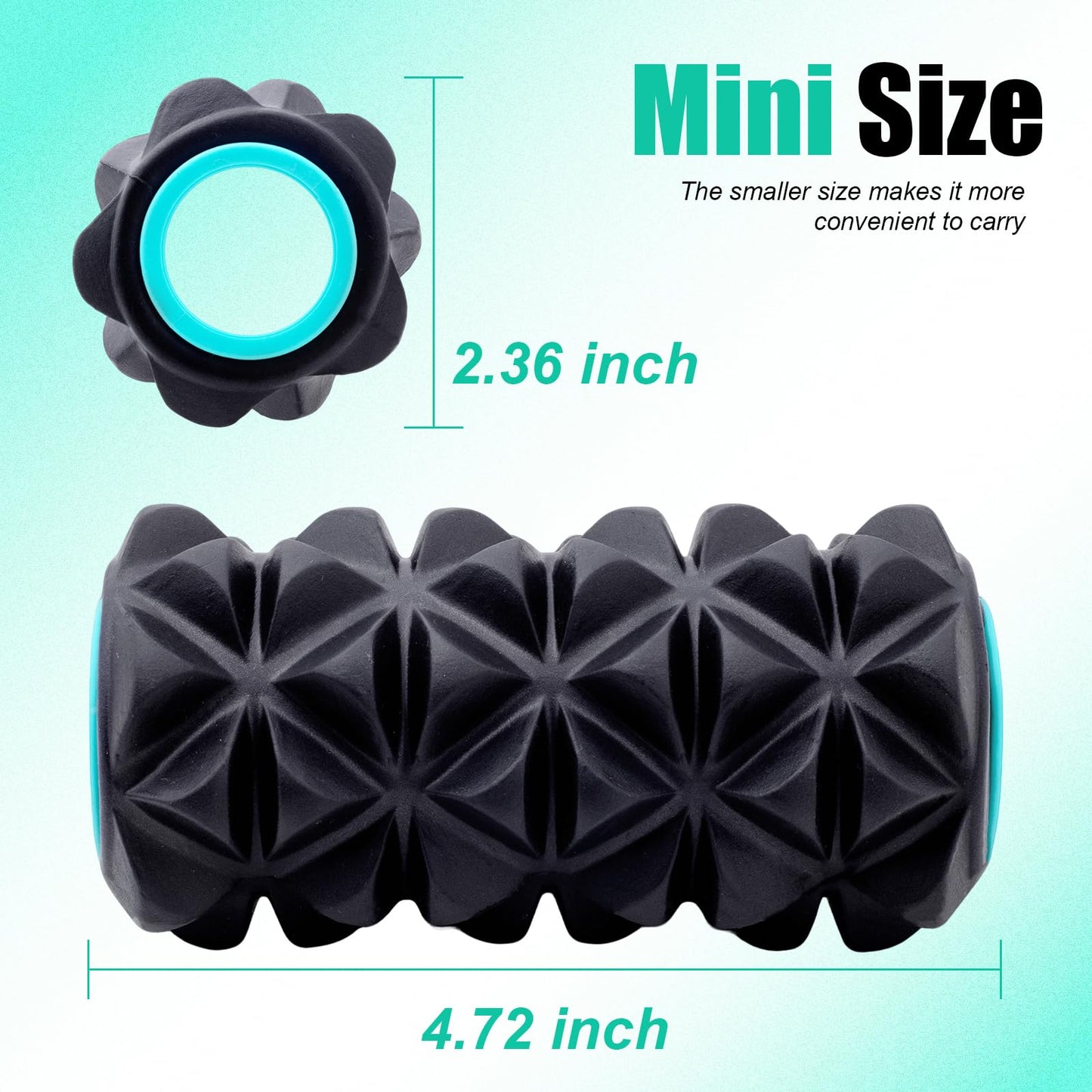 5 Pack Back Roller- Yoga Wheel for Back Pain Reliefn & Stretching, Back Wheel for Deep Tissue Massage, Foam Roller for Physical Therapy & Exercise