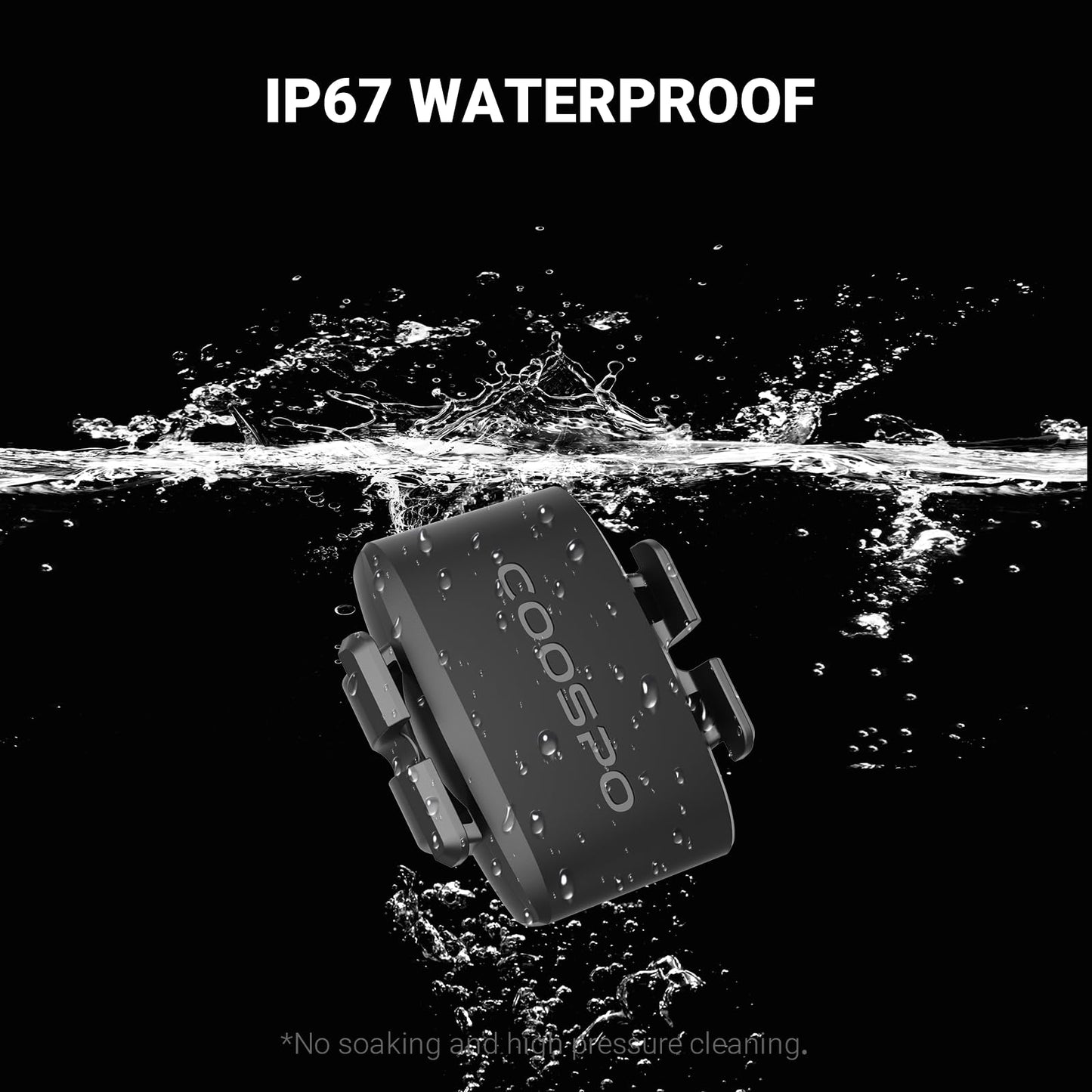 COOSPO Bike Cadence Sensor BK9C, Bluetooth 5.0 ANT+ Cycling Cadence Bicycle RPM Sensor,IP67 Waterproof & 300H Battery, Compatible with Rouvy/Peloton/Wahoo APP/GPS Bike Computers