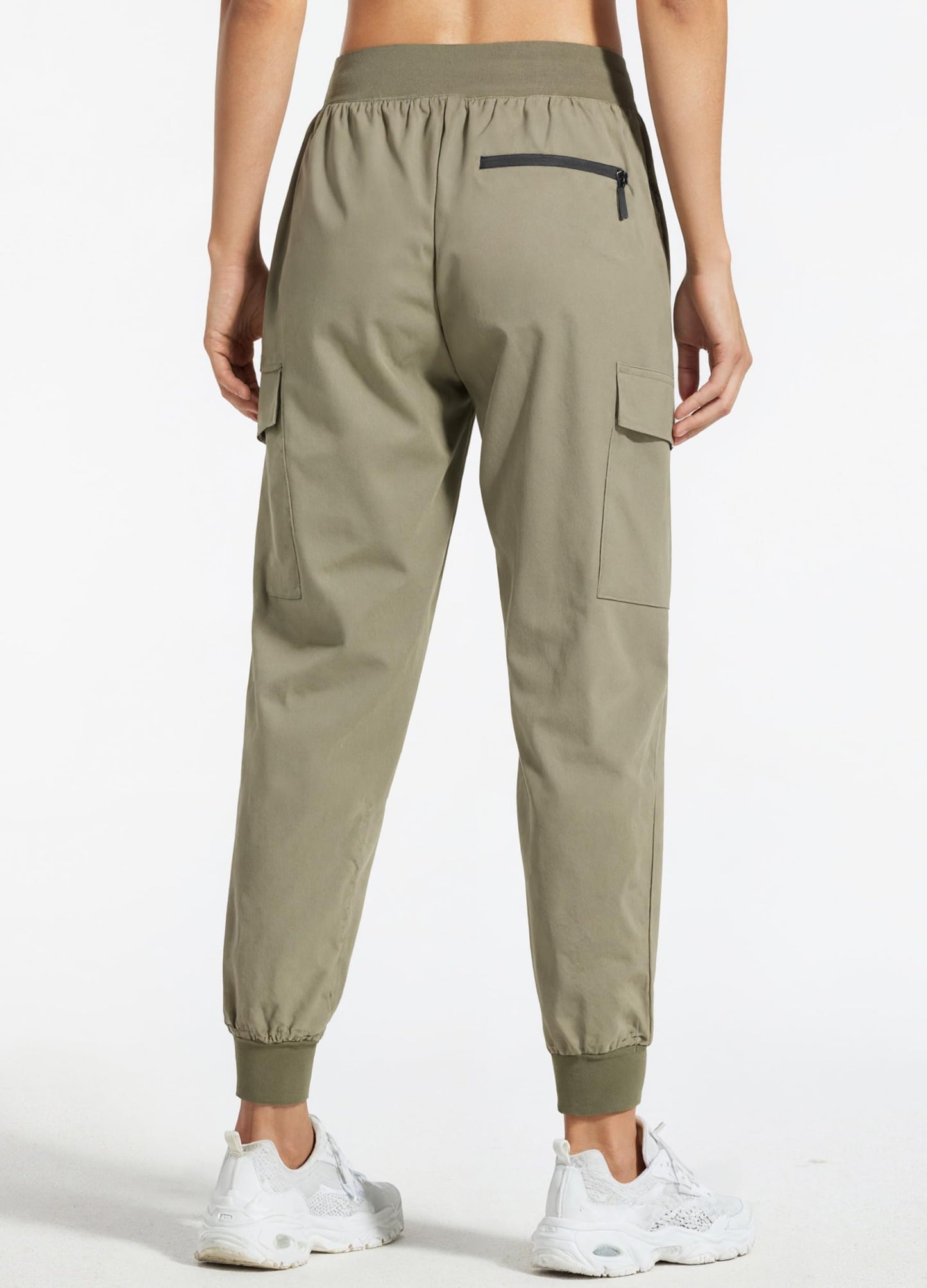 Libin Women's Hiking Cargo Pants Quick Dry Joggers Travel, Silver Sage S