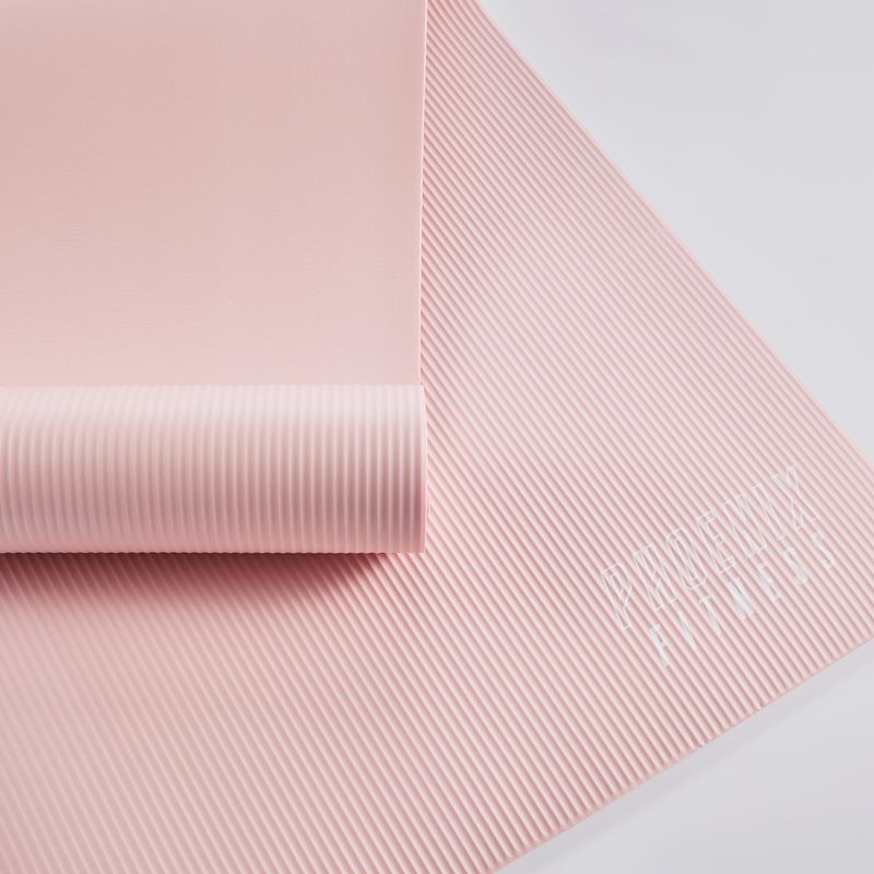 Phoenix Fitness RY1547 Exercise NBR Fitness Yoga Mat - Double Sided Anti Slip High Density Floor Mat - 185 x 61 cm - 15mm Thick with Carry Strap, Pink