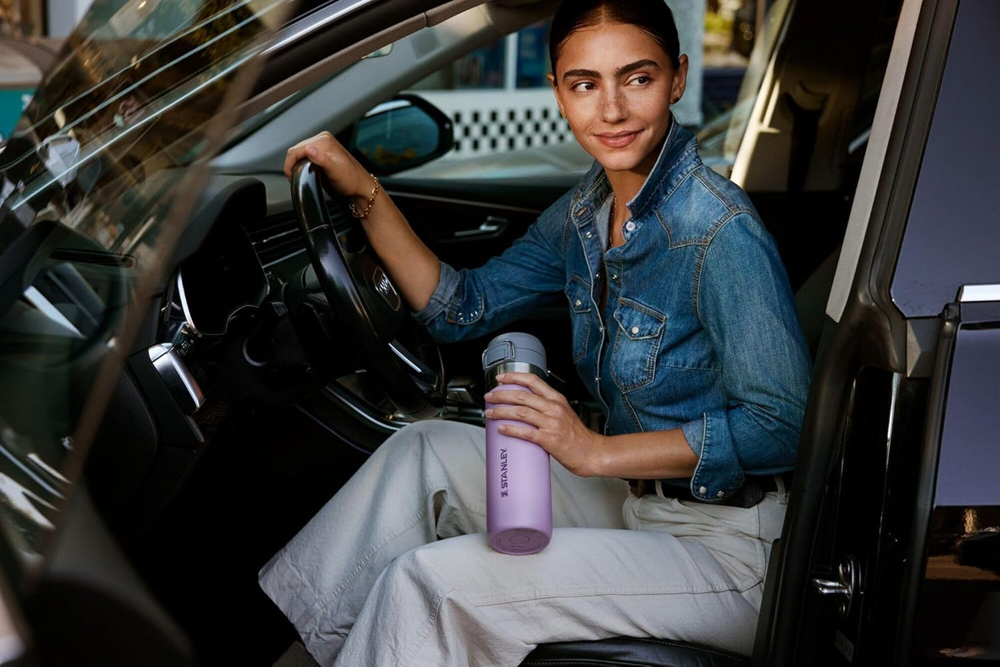 Stanley Quick Flip GO Water Bottle 36 oz - Insulated, Leakproof & Packable for Travel | BPA-Free Lilac