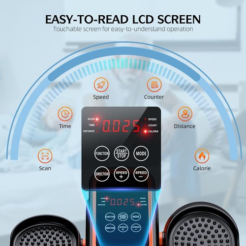 DUREXO Under Desk Elliptical - Quiet Portable Leg Exerciser for Seniors | 12 Adjustable Speeds with Remote Control