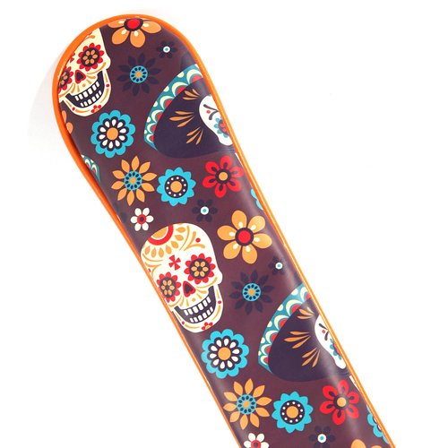 SHABIER PU Leather Waterproof Golf Alignment Stick Cover Club Protector Holds Sticks (Sugar Skull)