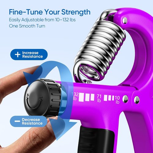 FitBeast Grip Strength Trainer - Adjustable Hand Grip Strengthener for Rehabilitation | 10-132 lbs Resistance