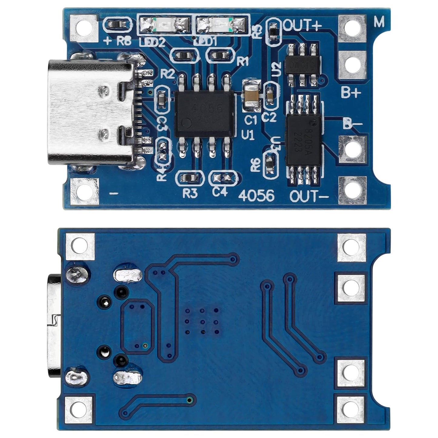 MakerFocus 15pcs TP4056 Charging Module Type C Interface with Battery Protection 18650 BMS 5V 1A 18650 Lithium Battery Charging Board