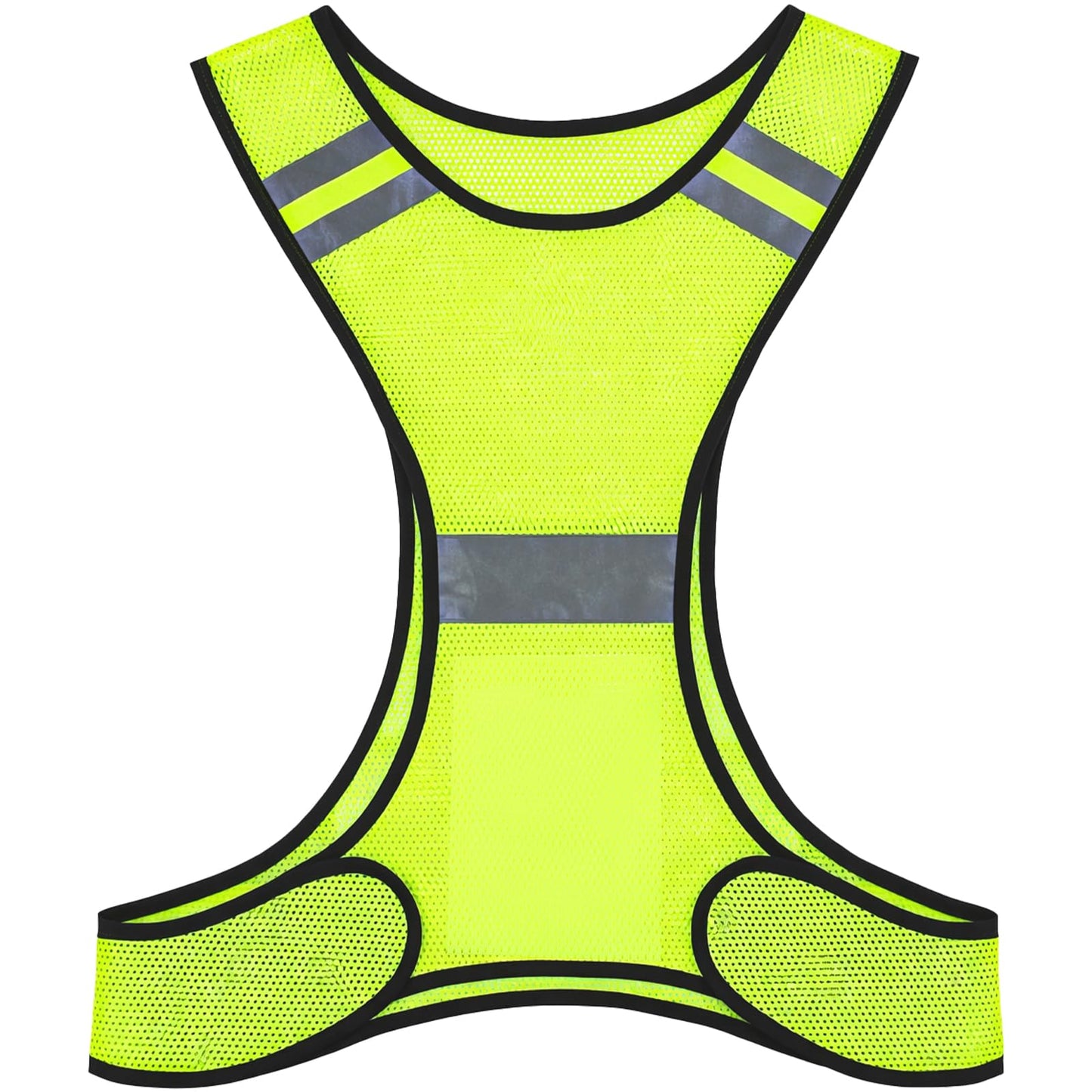 Ymapinc Lightweight Yellow Night Running Vest, Safety Reflective Vest for Walking, High Visibility Gear with Large Pocket, for Men Women, Ideal for Cycling, Running/Walking/Biking Gear for Night Use