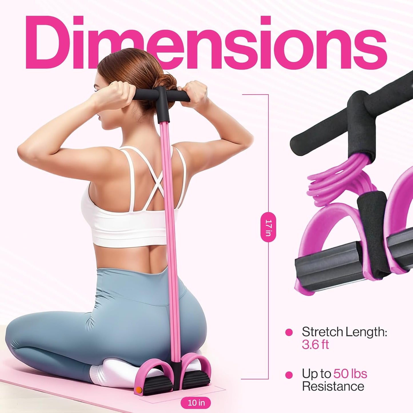 Skiennix Pedal Resistance Band - 6 Tube Multifunction Foot Pedal for Arm & Waist Training | Home Gym Equipment