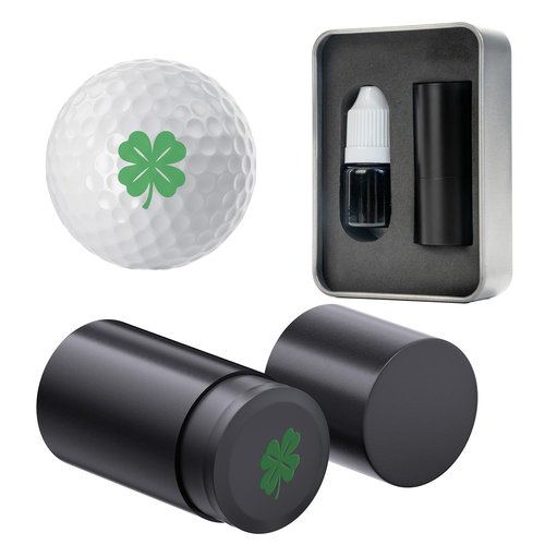 AddAcc Golf Ball Stamp, Self-Inking Marker, Golf Ball Marker, Golf Accessories for Men Golf Stuff Golf Gifts for Men Dad Golfer Golf Gadgets Four Leaf Clover