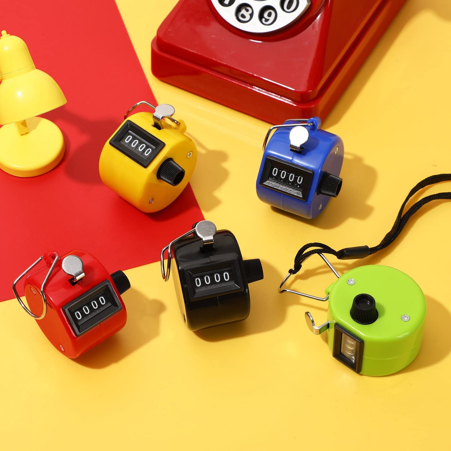 PETKNOWS 5Pcs Handheld Tally Clicker Counter 4 Digital Number for Sports