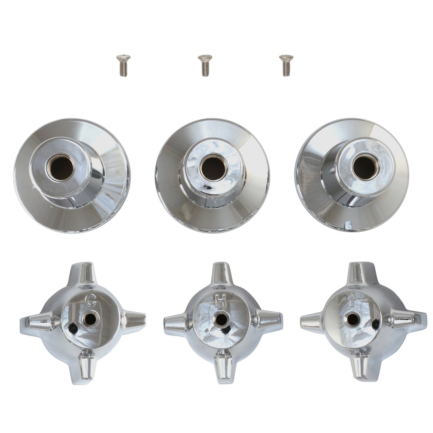 DANCO Bathtub and Shower 3-Handle Remodel/Rebuild Trim Kit for Central Brass Faucets | Knob Handle | 10L-11H, 10L-11C, 10L-13D | Chrome (39616)