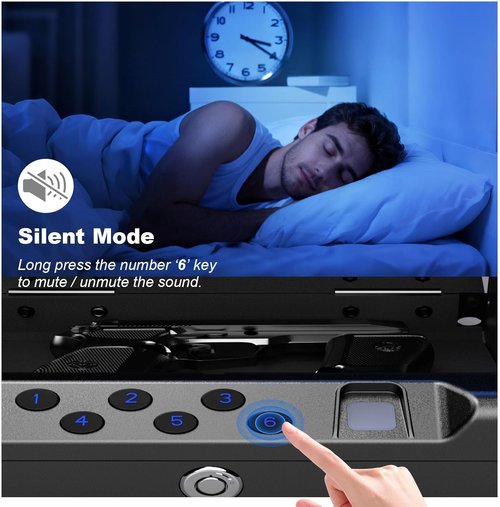 **Biometric Gun Safe by [Brand Name] - Quick-Access Handgun Safe with Fingerprint & Digital Keypad | Fits 2 Pistols | Heavy-Duty Steel for Home & Car**