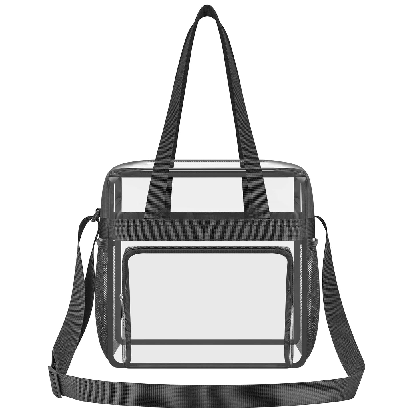 USPECLARE Clear Bag for Stadium Events, 12x6x12 Transparent Stadium Messenger Bag for Concerts, Work, Sports Games, Gym