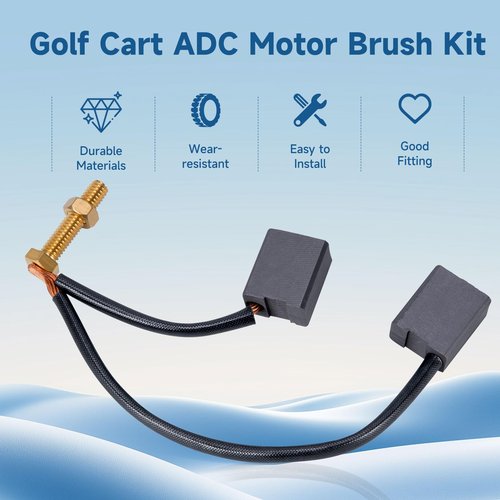 Mixopoly Kit ADC Motor Brush Replacement for Club Car & EZGO TXT 1997-2009 Electric Golf Cart Hardware Included Replace OEM 73120-G25, 1021862-01, 1021871-01, 102186201