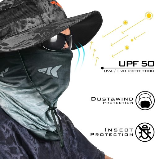 KastKing Sol Armis Neck Gaiter - UV Sun Protection Face Mask for Men & Women | UPF 50 for Fishing & Hiking